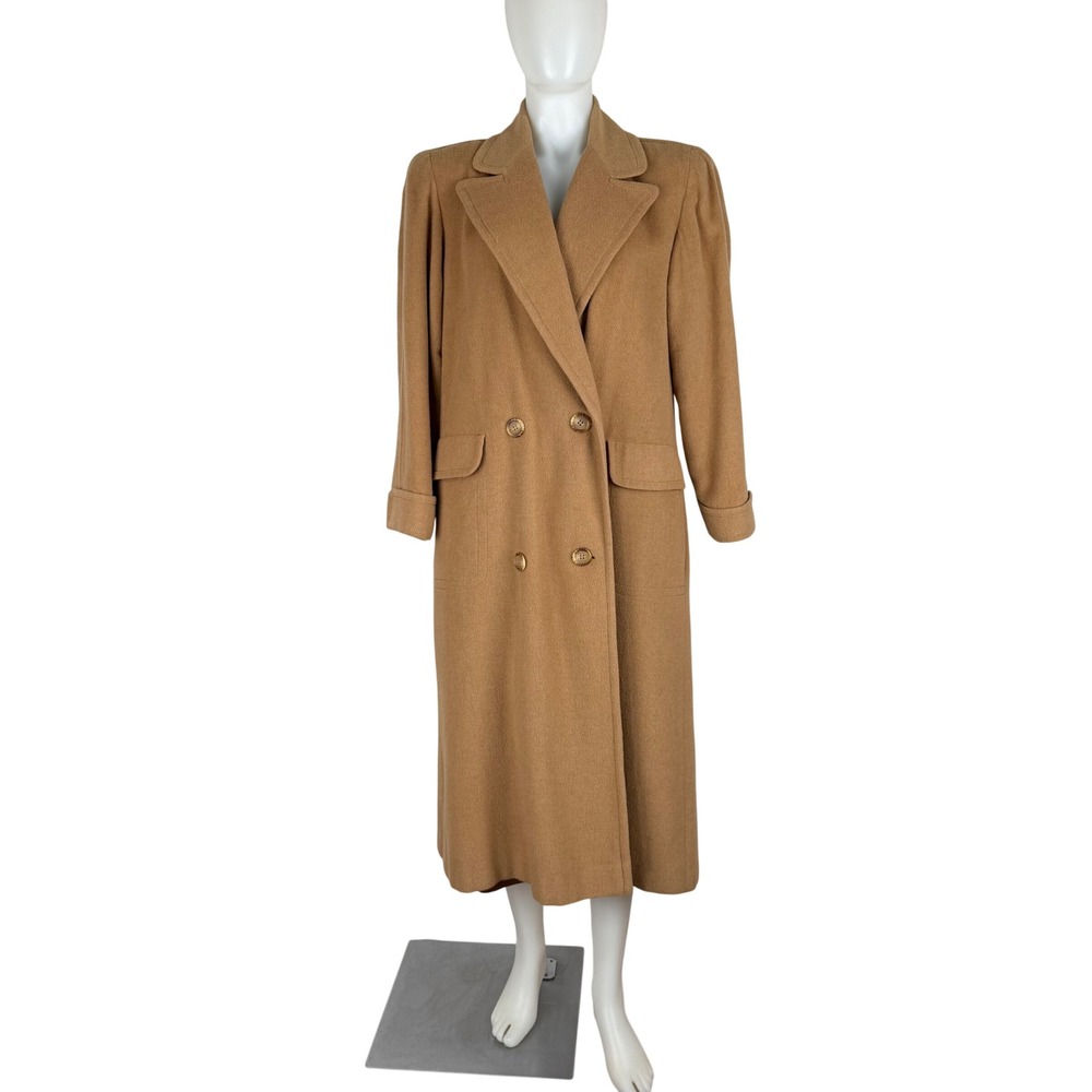 Denise for Windermere Vintage 80s 100% Camel Hair Double Breasted Maxi Coat 4